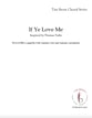 If Ye Love Me SAATBB choral sheet music cover